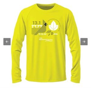 ALANIC RVA Richmond VA 1/2 Marathon 13.1mi 2024 Neon Yellow T Shirt S Small NWOT